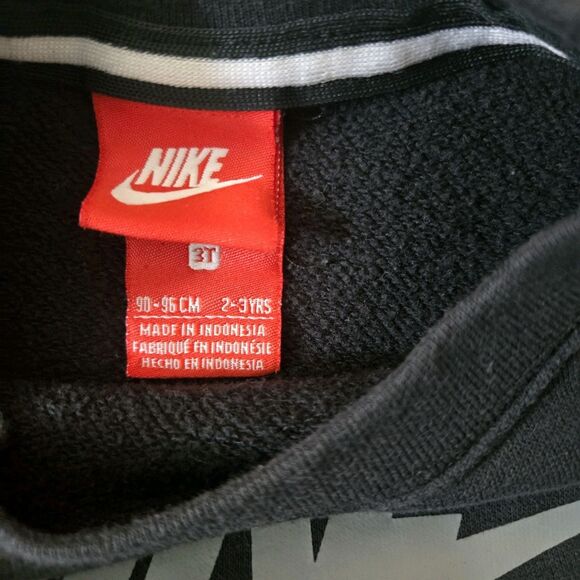 Nike Air Toddler 3T Pullover Sweatshirt Black And Gray - Picture 4 of 6